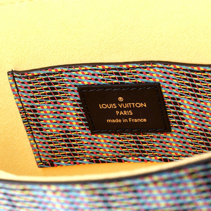 Louis Vuitton Twist Handbag Damier Monogram LV Pop Leather MM
