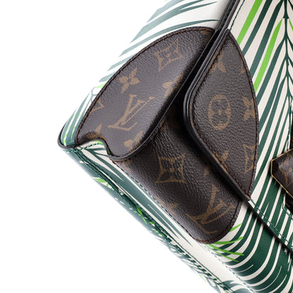 Louis Vuitton Twist Handbag Limited Edition Palm Print Leather with Monogram Canvas MM