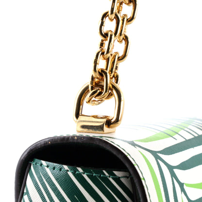 Louis Vuitton Twist Handbag Limited Edition Palm Print Leather with Monogram Canvas MM