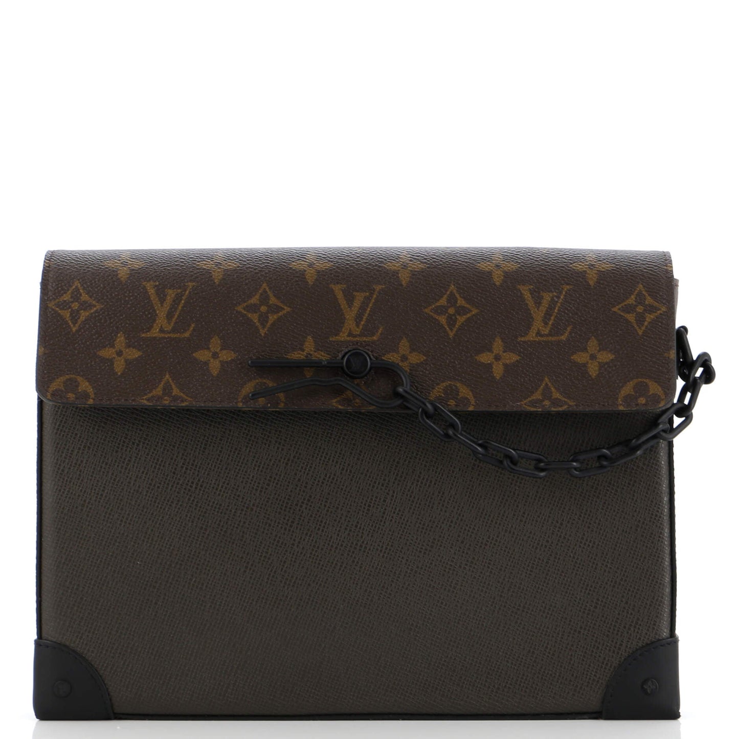 Louis Vuitton Pochette Voyage Steamer Leather and Monogram Canvas