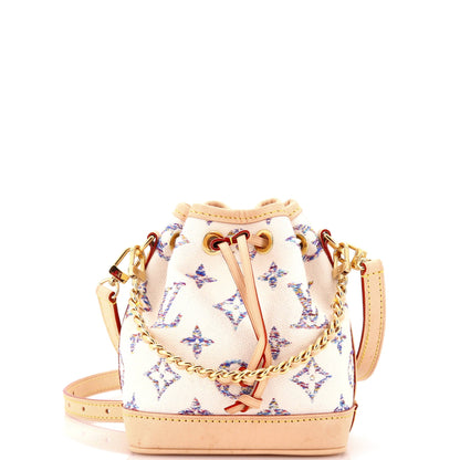 Louis Vuitton Chain Noe NM Handbag Multicolor Monogram Jacquard Nano