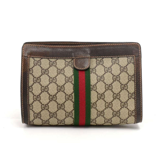 Gucci Supreme Monogram Canvas Clutch Bag