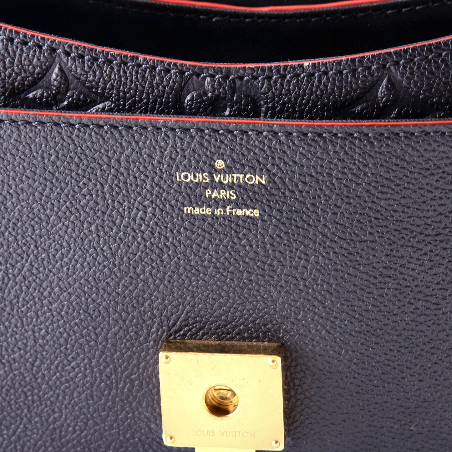 Louis Vuitton Blanche Handbag Monogram Empreinte Leather BB