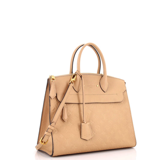 Louis Vuitton Pont Neuf Handbag Monogram Empreinte Leather GM