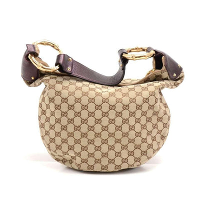 Gucci Supreme Monogram Canvas Metal Bamboo Bag
