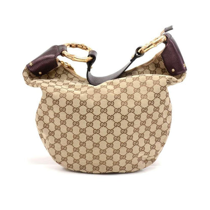 Gucci Supreme Monogram Canvas Metal Bamboo Bag