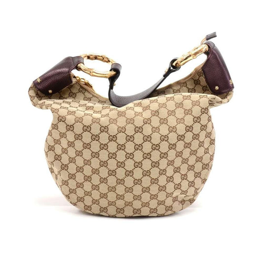 Gucci Supreme Monogram Canvas Metal Bamboo Bag