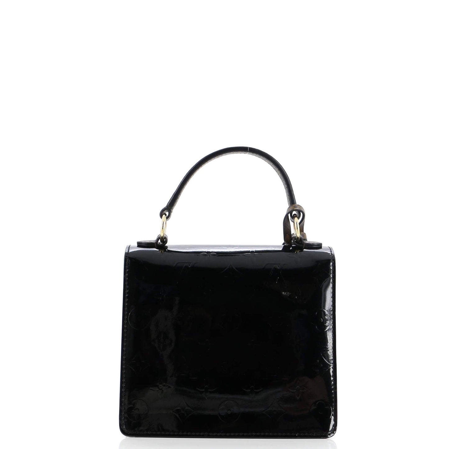 Louis Vuitton Spring Street NM Handbag Monogram Vernis with Monogram Canvas and Epi Leather