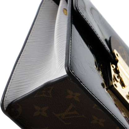 Louis Vuitton Spring Street NM Handbag Monogram Vernis with Monogram Canvas and Epi Leather
