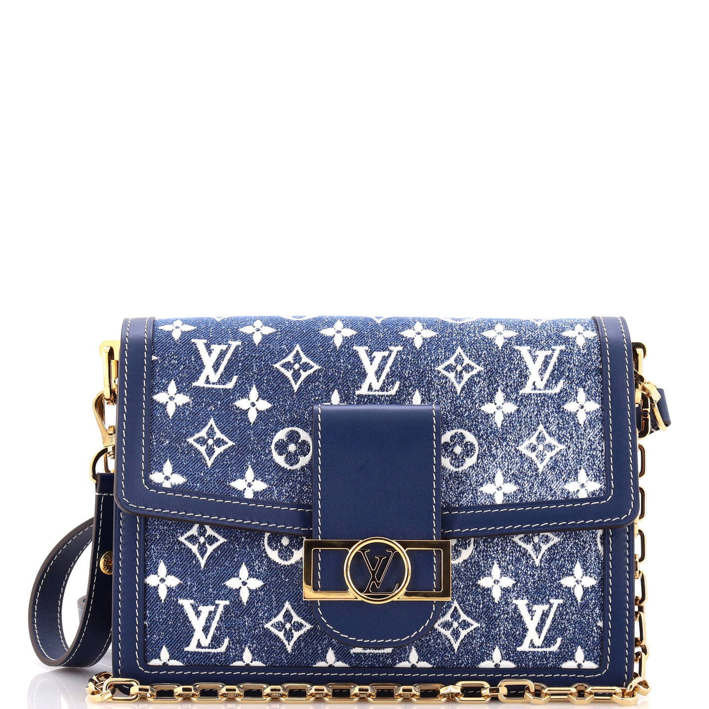Louis Vuitton Dauphine Shoulder Bag Monogram Jacquard Denim MM