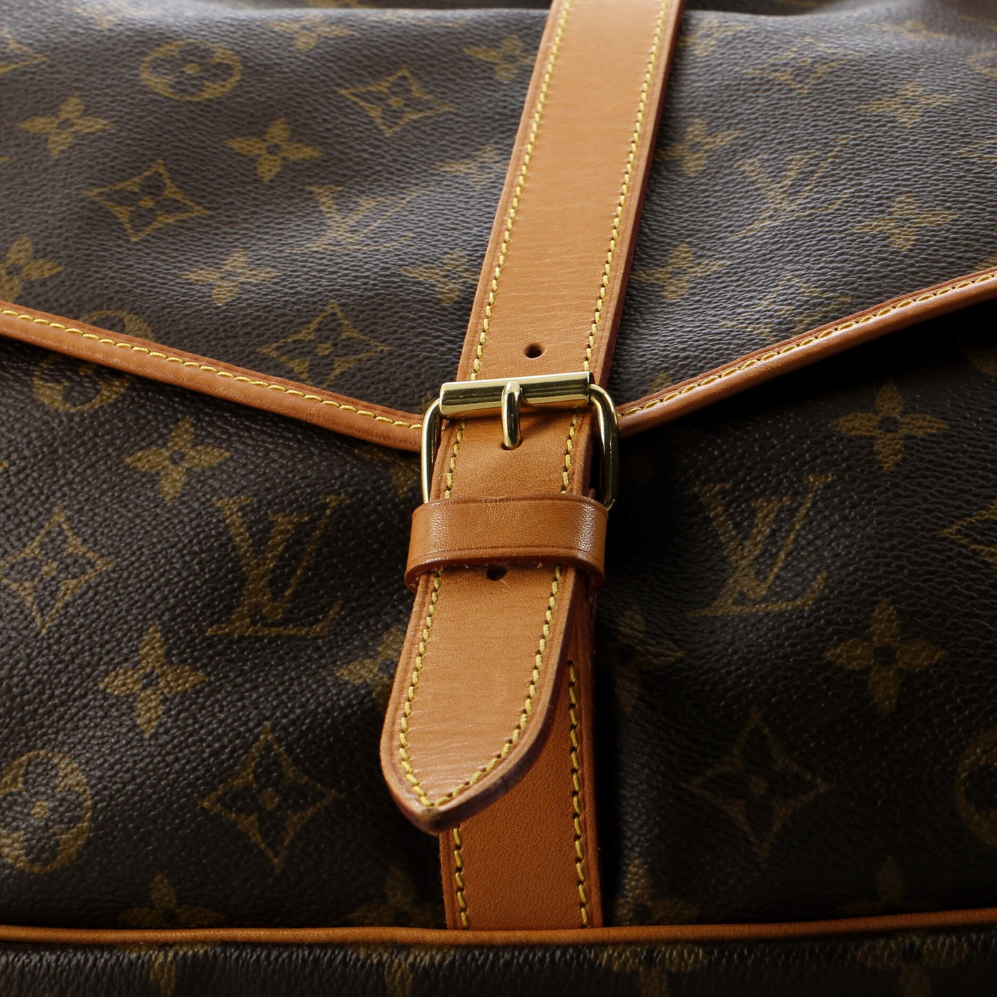 Louis Vuitton Saumur Handbag Monogram Canvas 35