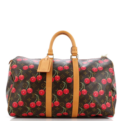 Louis Vuitton Keepall Bag Limited Edition Monogram Cerises 45
