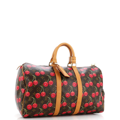 Louis Vuitton Keepall Bag Limited Edition Monogram Cerises 45