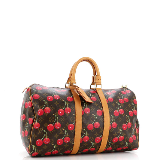 Louis Vuitton Keepall Bag Limited Edition Monogram Cerises 45