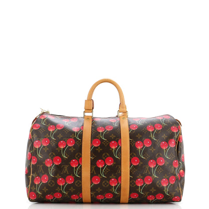 Louis Vuitton Keepall Bag Limited Edition Monogram Cerises 45