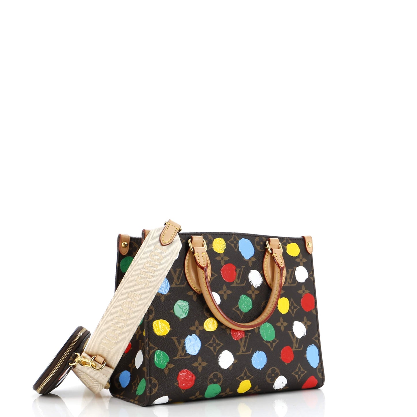 Louis Vuitton OnTheGo Tote Yayoi Kusama Painted Dots Monogram Canvas PM