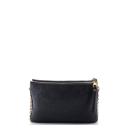 Louis Vuitton Double Zip Pochette Monogram Empreinte Leather