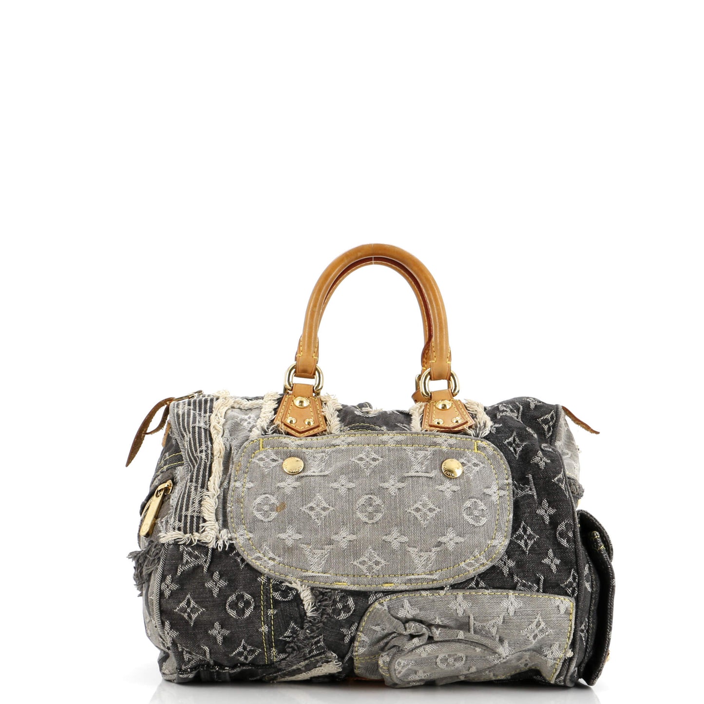 Louis Vuitton Patchwork Speedy Bag Denim 30