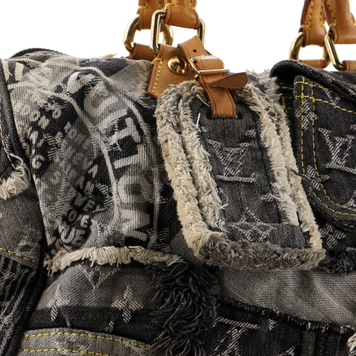 Louis Vuitton Patchwork Speedy Bag Denim 30