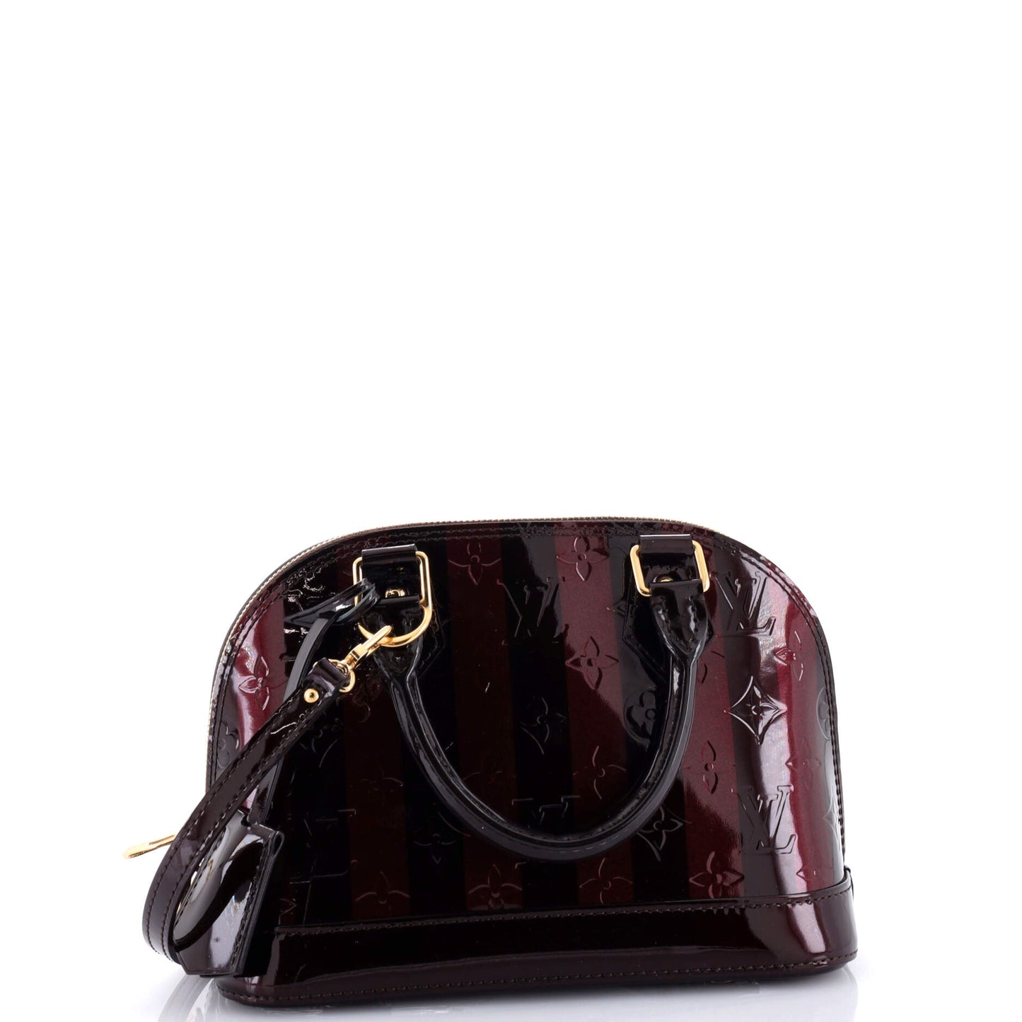 Louis Vuitton Alma Handbag Limited Edition Monogram Vernis Rayures BB