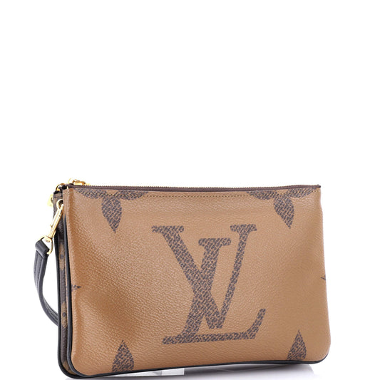 Louis Vuitton Double Zip Pochette Reverse Monogram Giant