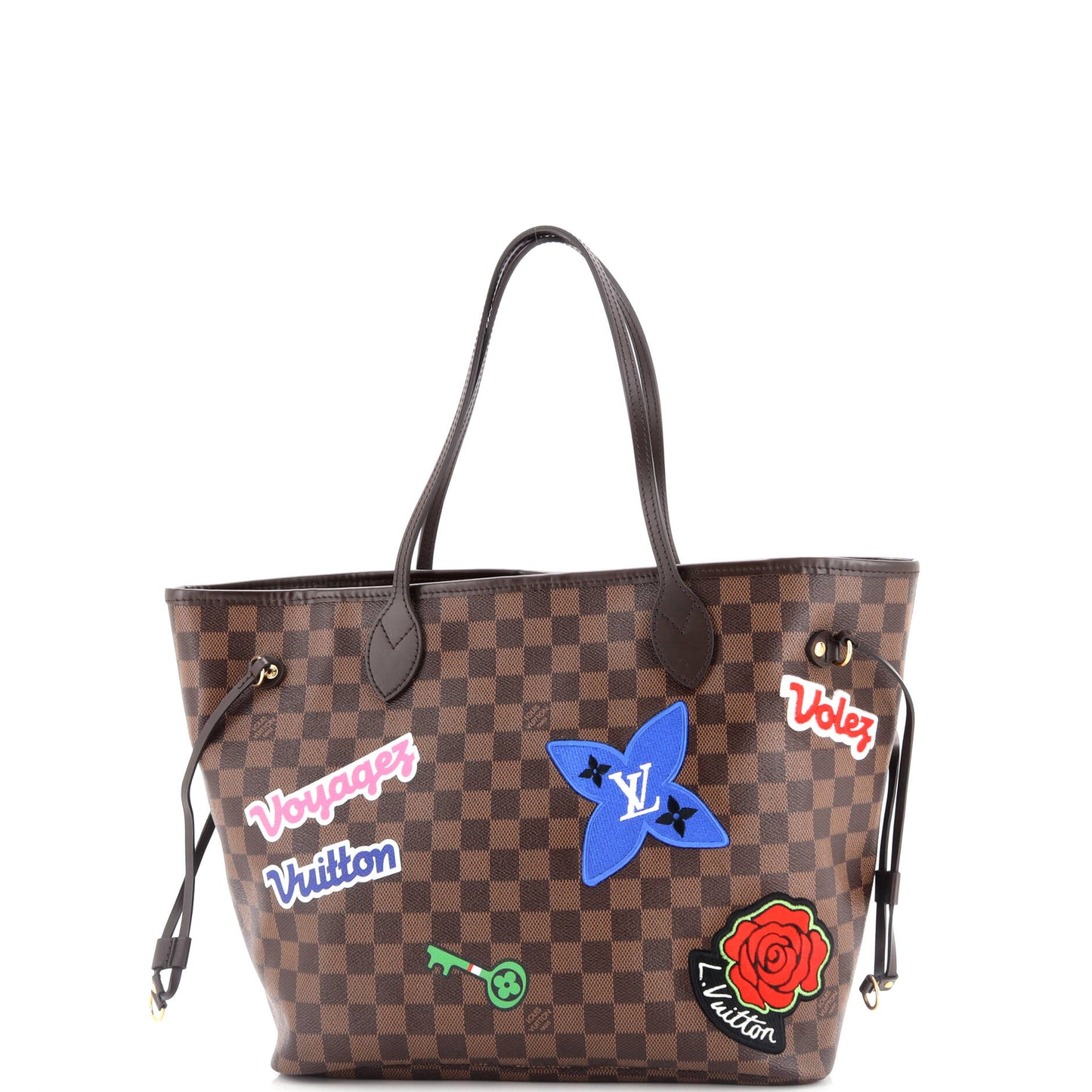 Louis Vuitton Neverfull NM Tote Limited Edition Patches Damier MM
