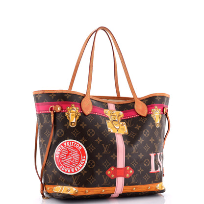 Louis Vuitton Neverfull NM Tote Limited Edition Summer Trunks Monogram Canvas MM