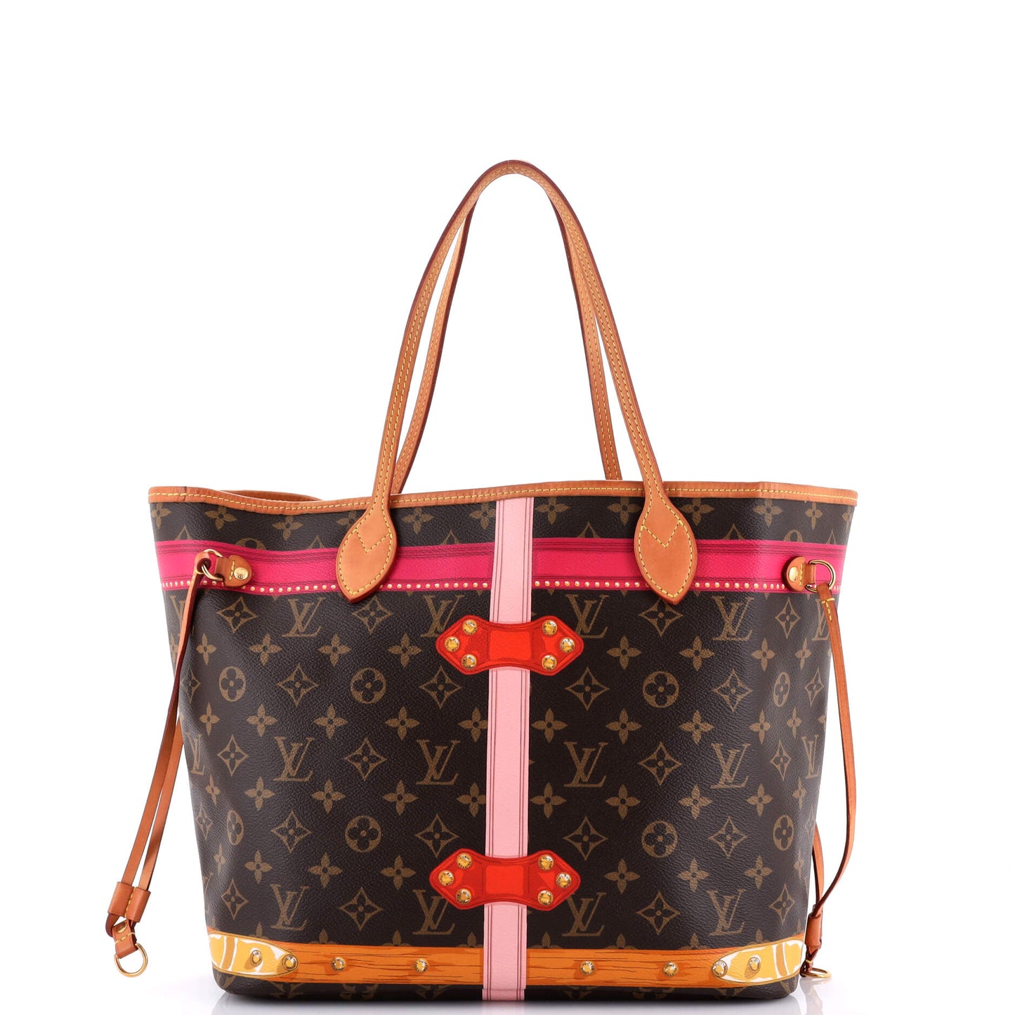 Louis Vuitton Neverfull NM Tote Limited Edition Summer Trunks Monogram Canvas MM
