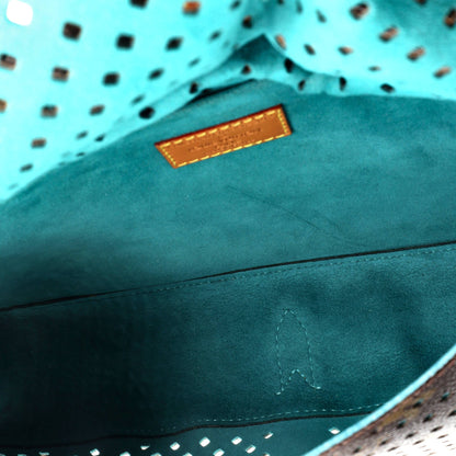 Louis Vuitton Flore Saumur Handbag Perforated Monogram Canvas