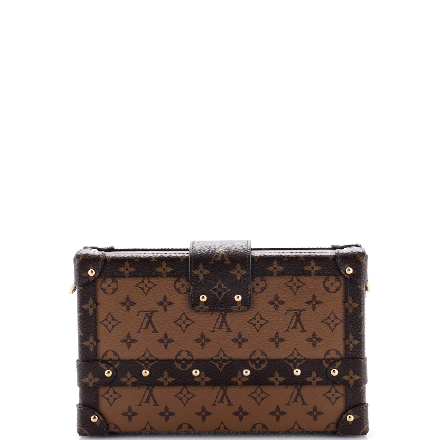 Louis Vuitton Petite Malle Handbag Reverse Monogram Canvas