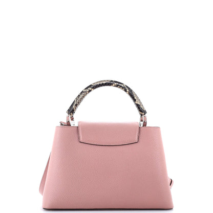 Louis Vuitton Capucines Bag Leather with Python PM