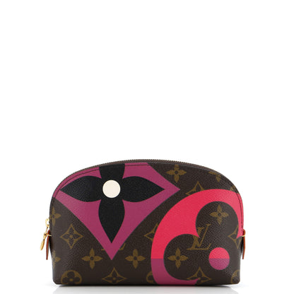 Louis Vuitton Cosmetic Pouch Limited Edition Game On Monogram Canvas