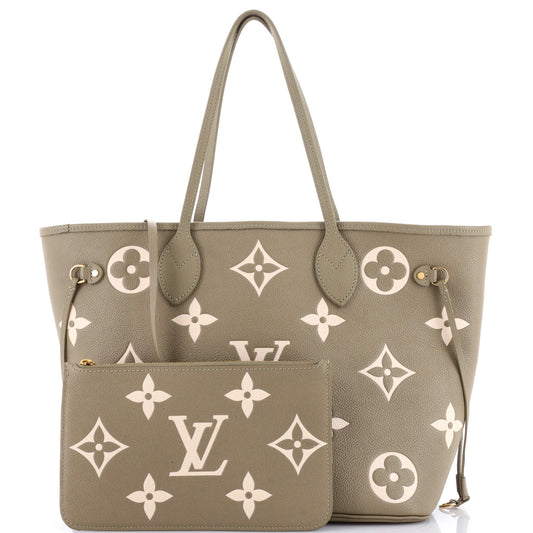 Louis Vuitton Neverfull NM Tote Bicolor Monogram Empreinte Giant MM