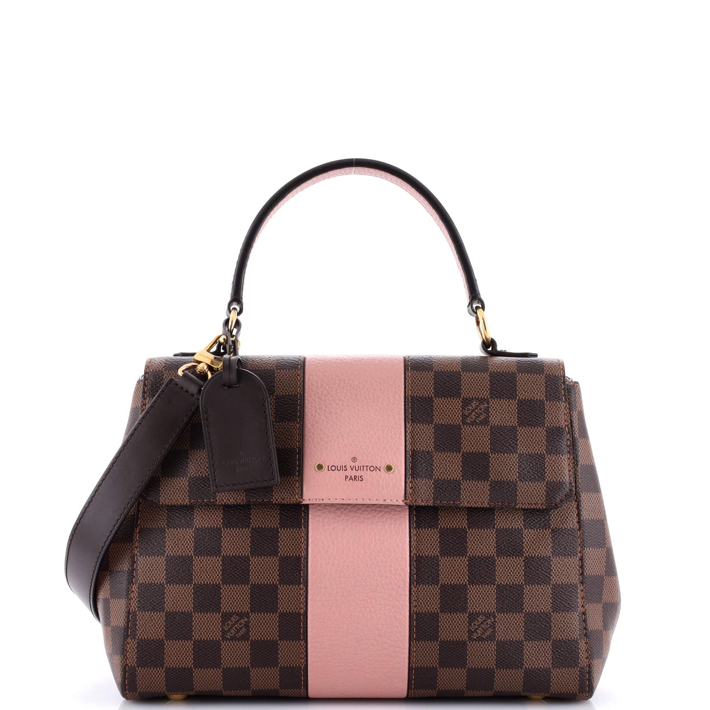 Louis Vuitton Bond Street Handbag Damier with Leather MM
