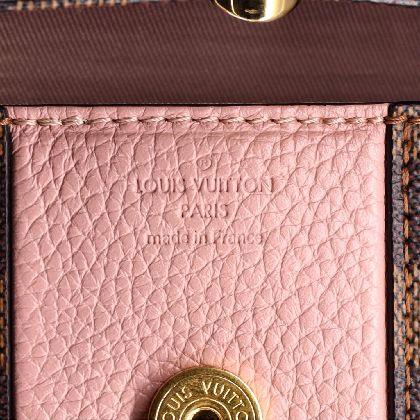 Louis Vuitton Bond Street Handbag Damier with Leather MM