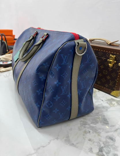 Louis Vuitton Outdoor Keepall Bandouliere Bag Limited Edition Monogram Pacific Canvas