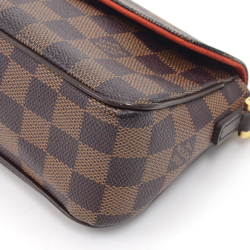 Louis Vuitto Recoleta Damier Ebene Canvas Handbag