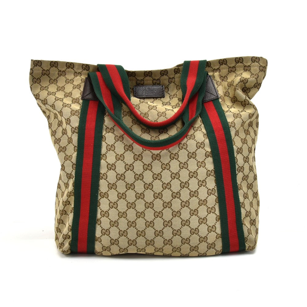 Gucci Original Monogram Canvas Soft Tote Bag