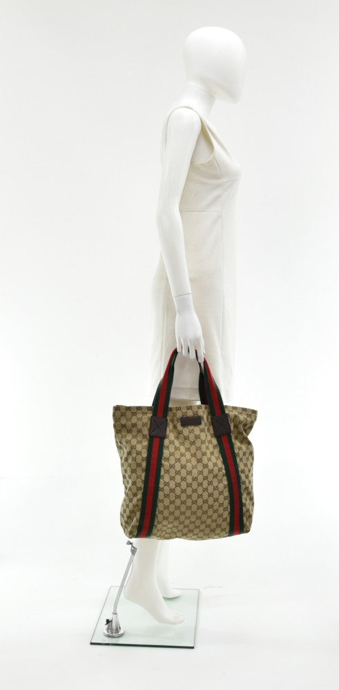 Gucci Original Monogram Canvas Soft Tote Bag