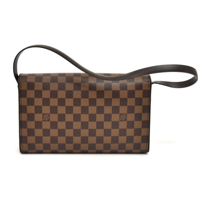 Louis Vuitto Tribeca Long Damier Ebene Canvas Bag