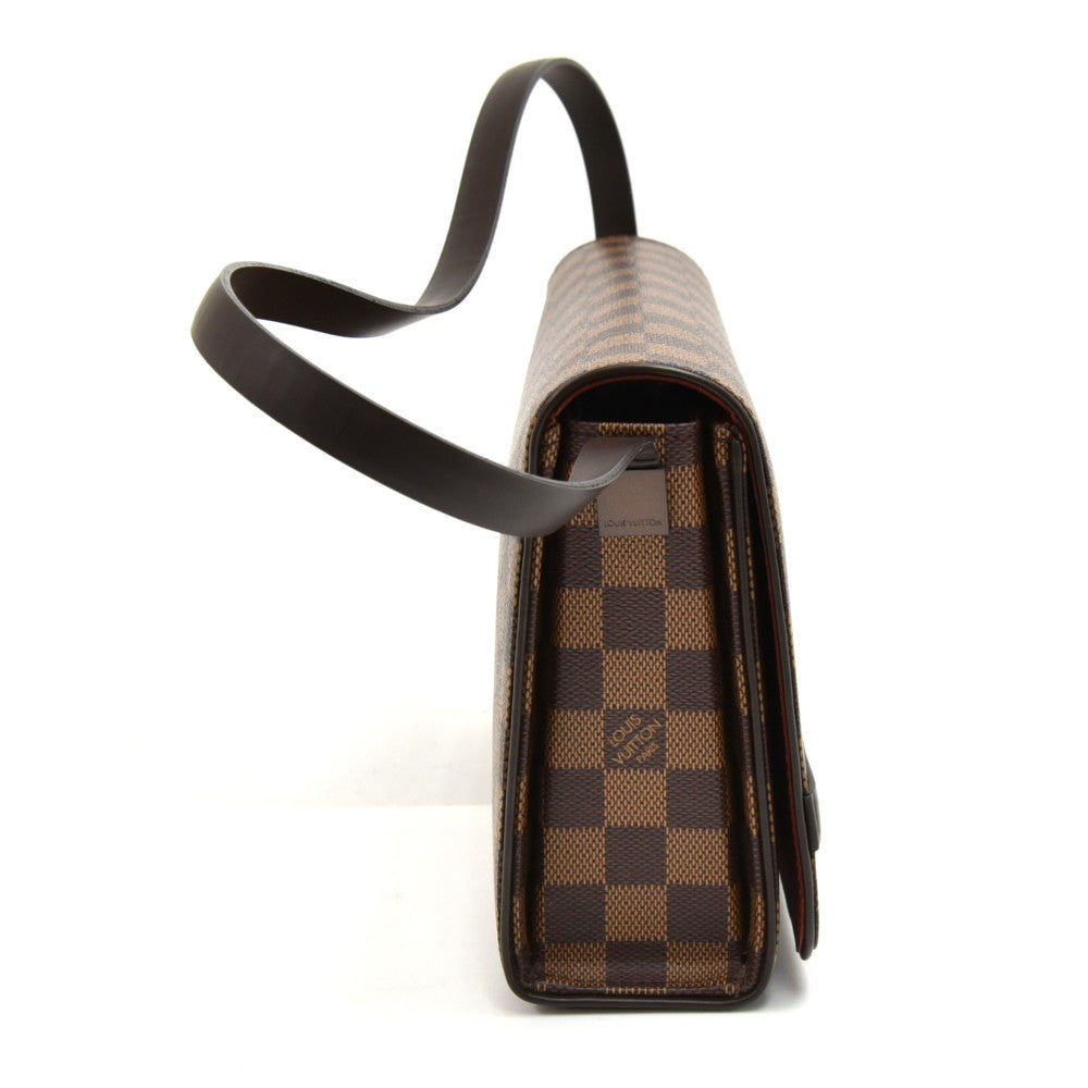 Louis Vuitto Tribeca Long Damier Ebene Canvas Bag