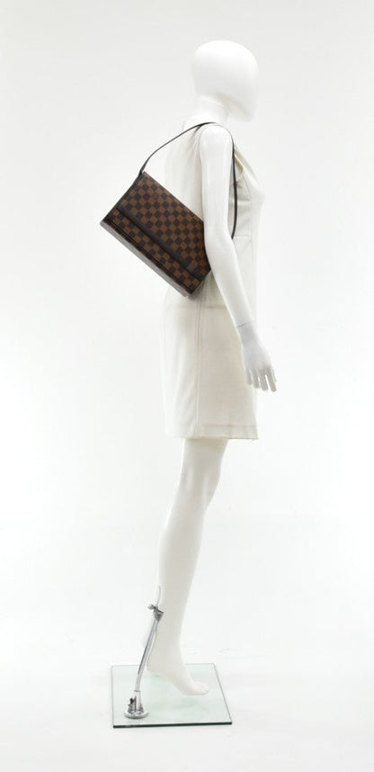 Louis Vuitto Tribeca Long Damier Ebene Canvas Bag