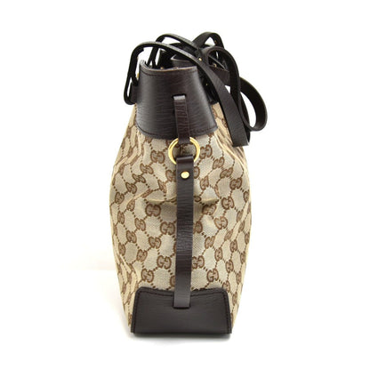 Gucci Monogram Canvas Ornamental Buckle Tote Bag