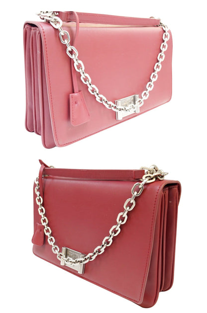 PRADA Petalo Saffiano Lux Leather Chain Shoulder Crossbody Bag - Sale
