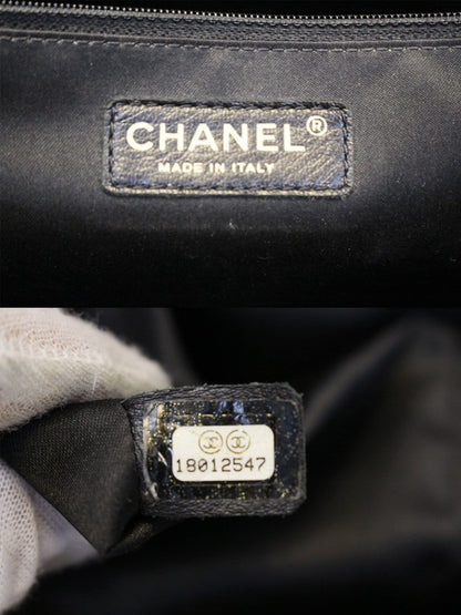 CHANEL Caviar Leather Black XL Grand Shopping Tote Bag