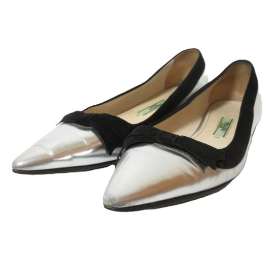 Prada Leather Suede Flat Shoes