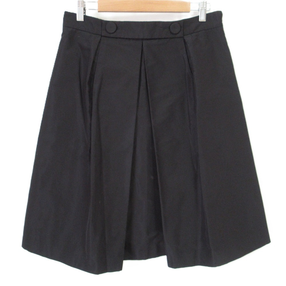 Prada Box Pleat Silk Skirt