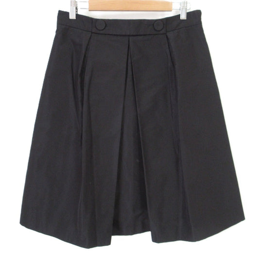 Prada Box Pleat Silk Skirt