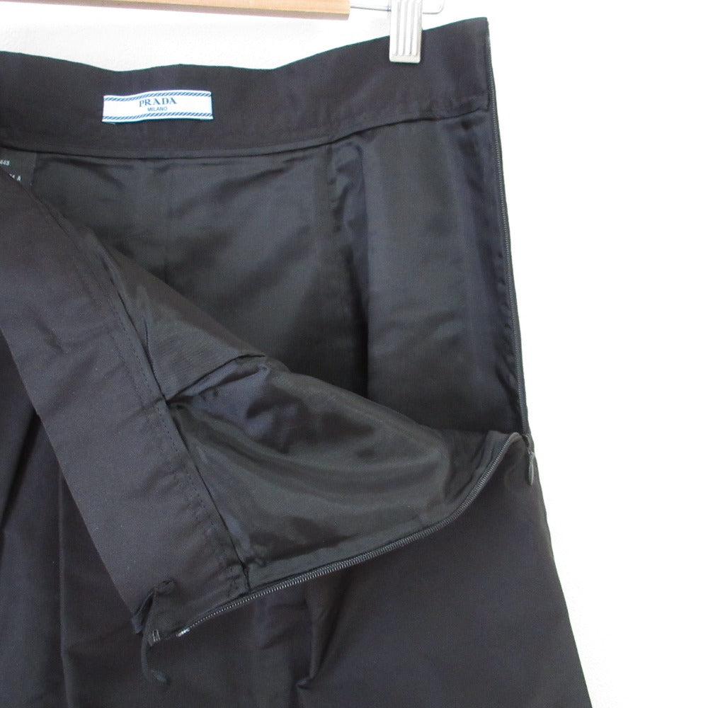 Prada Box Pleat Silk Skirt
