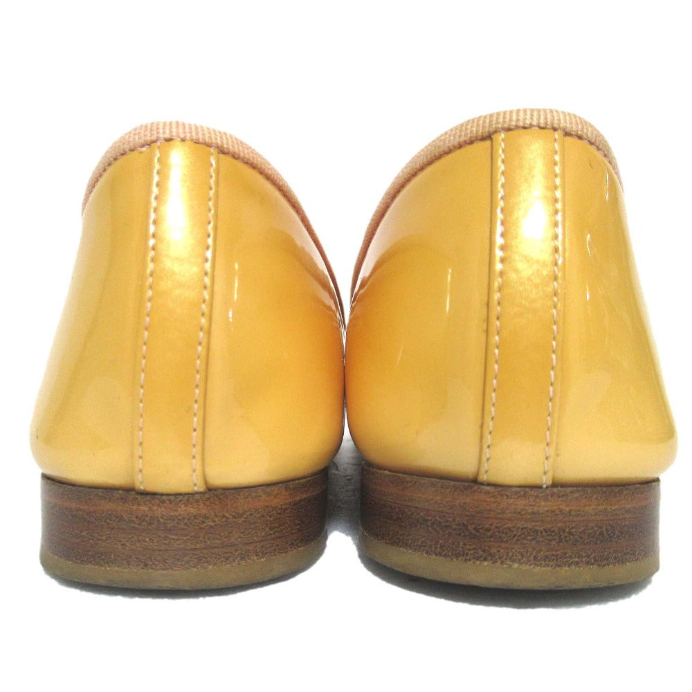 Chanel Coco Mark Patent Leather Flat Shoes